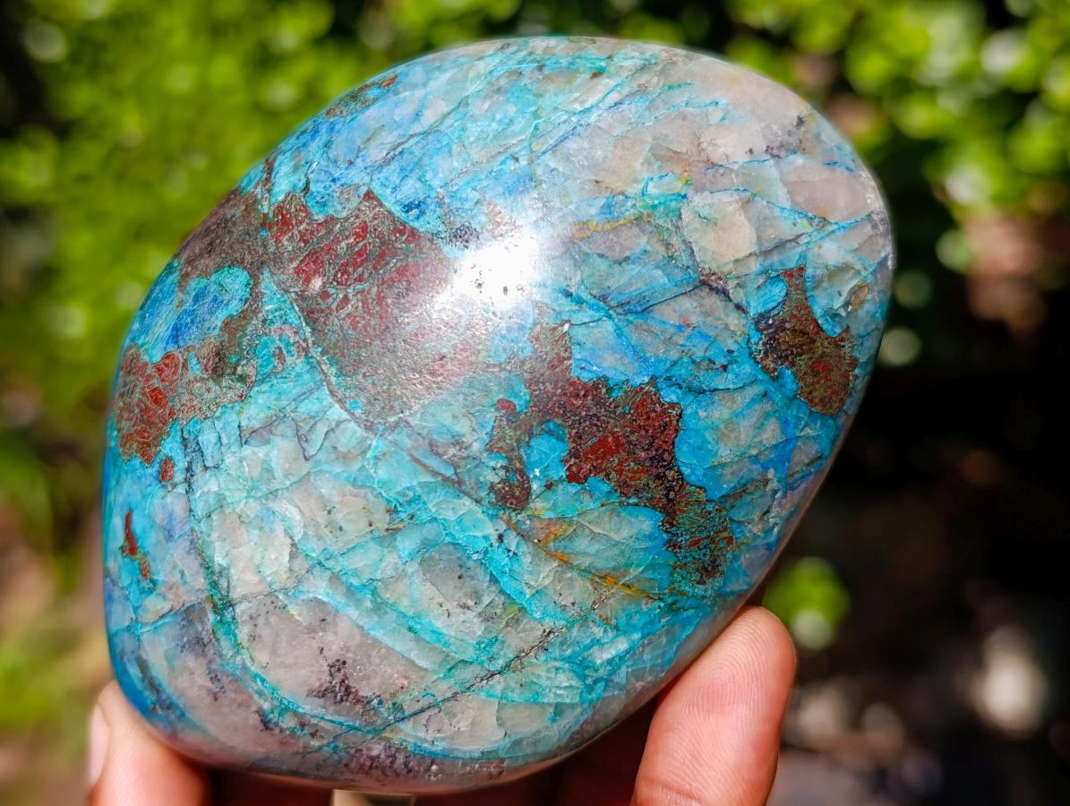Polished Shattuckite, Azurite, Copper and Chrysocolla Free Form x 1 From Kaokoveld, Namibia