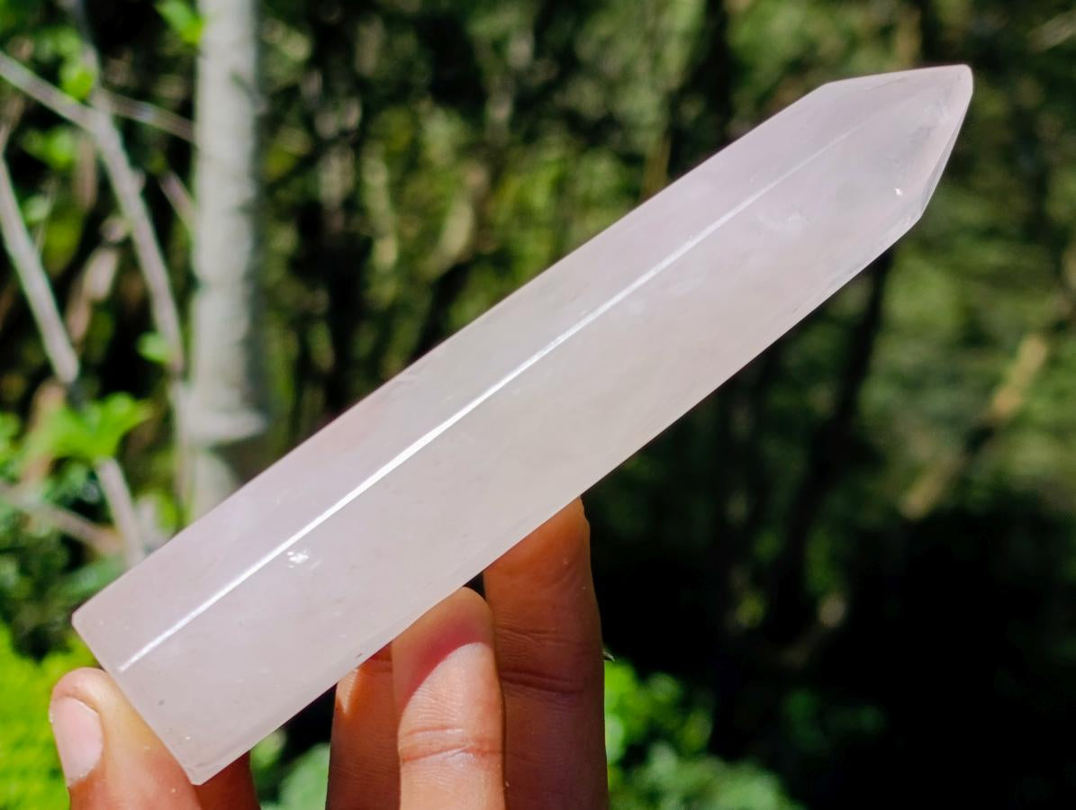 Polished Gemmy Rose Quartz Crystal Wand - Sold Per Item - From Ambatondrazaka, Madagascar