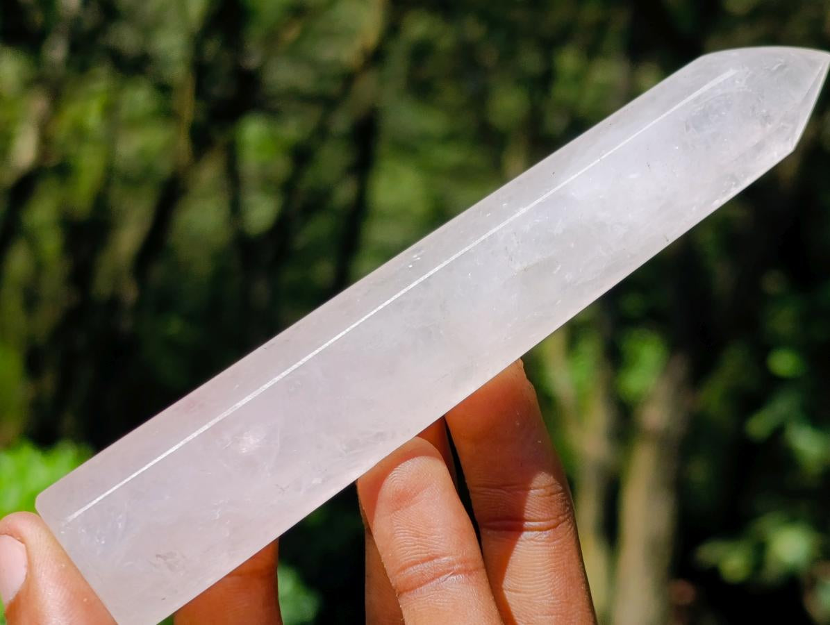 Polished Gemmy Rose Quartz Crystal Wand - Sold Per Item - From Ambatondrazaka, Madagascar
