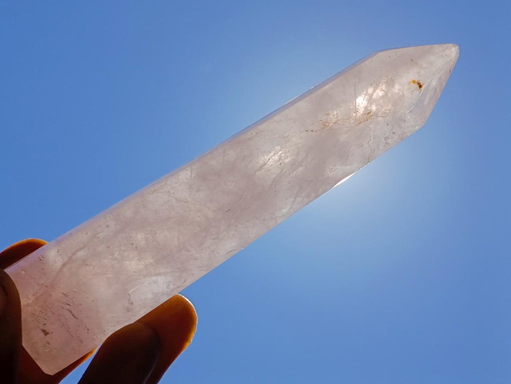 Polished Gemmy Rose Quartz Crystal Wand - Sold Per Item - From Ambatondrazaka, Madagascar