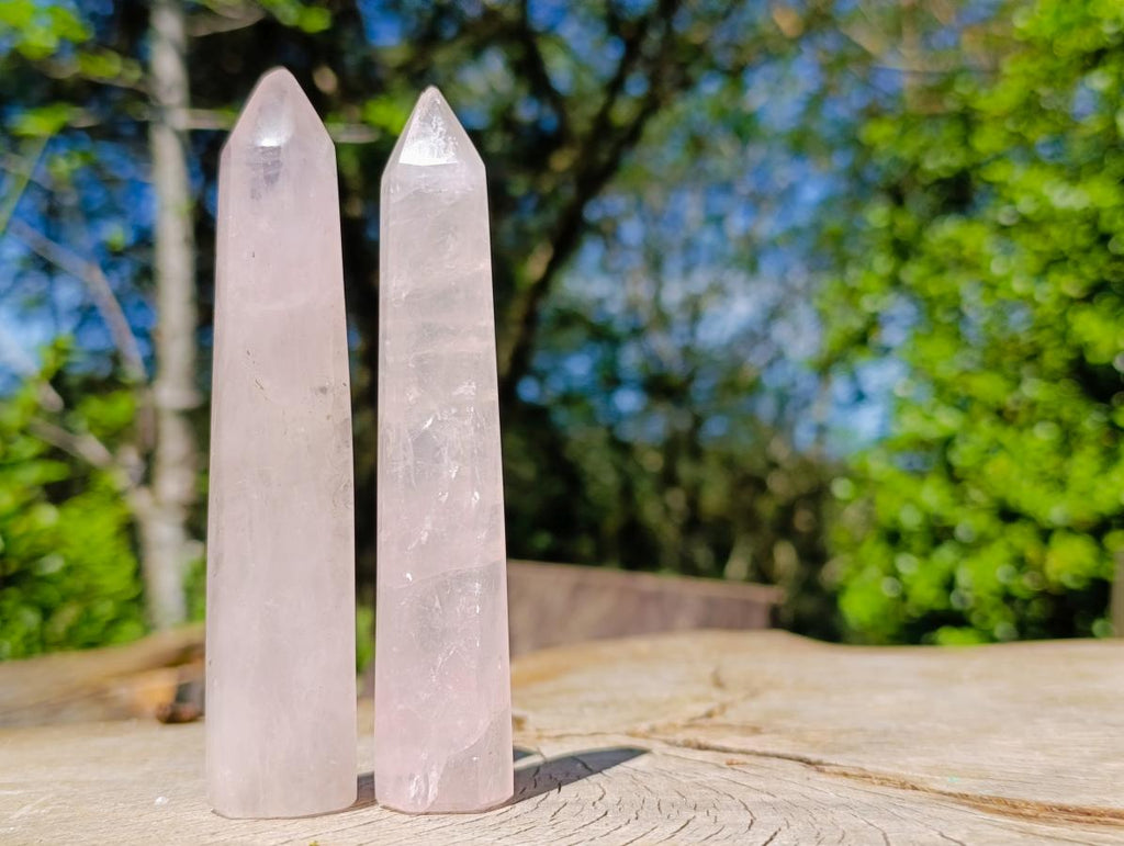 Polished Gemmy Rose Quartz Crystal Wand - Sold Per Item - From Ambatondrazaka, Madagascar