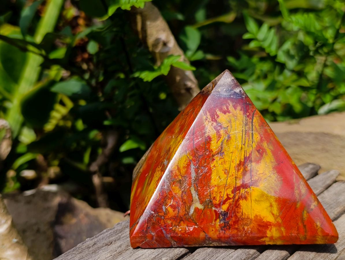 Polished Madagascar Flame Jasper Pyramid x 1 From Madagascar
