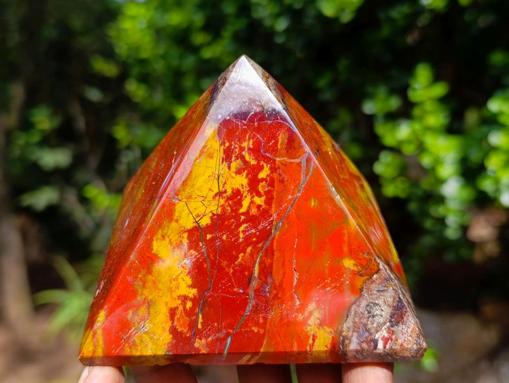 Polished Madagascar Flame Jasper Pyramid x 1 From Madagascar
