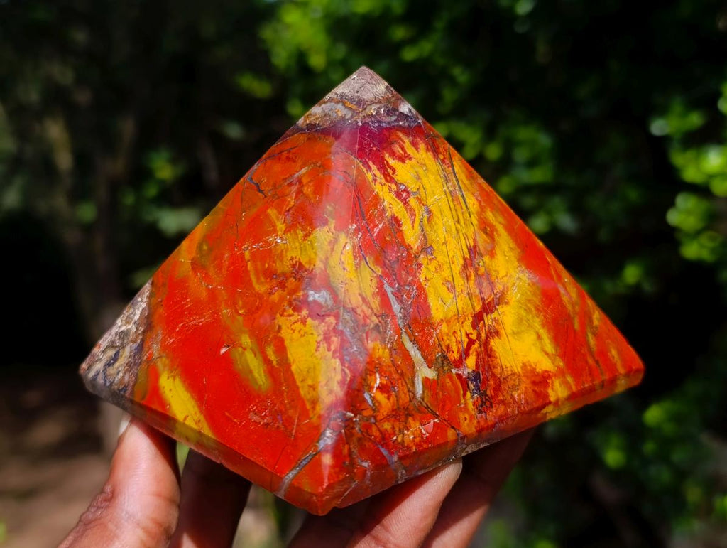 Polished Madagascar Flame Jasper Pyramid x 1 From Madagascar