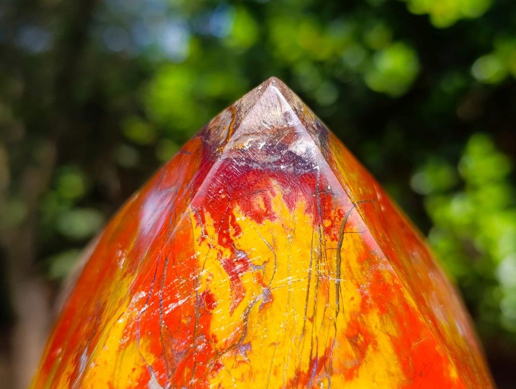 Polished Madagascar Flame Jasper Pyramid x 1 From Madagascar
