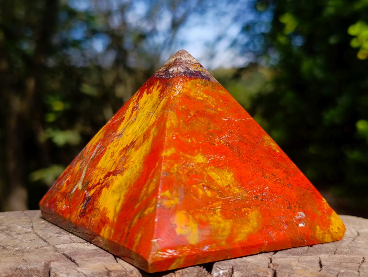 Polished Madagascar Flame Jasper Pyramid x 1 From Madagascar