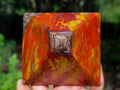 Polished Madagascar Flame Jasper Pyramid x 1 From Madagascar