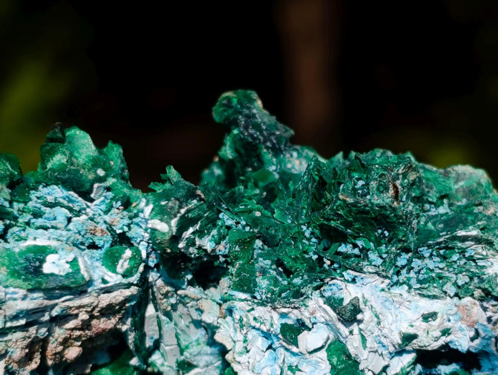 Natural Malachite Pseudomorph with Chrysocolla Specimen x 1 From Kolwezi, Congo