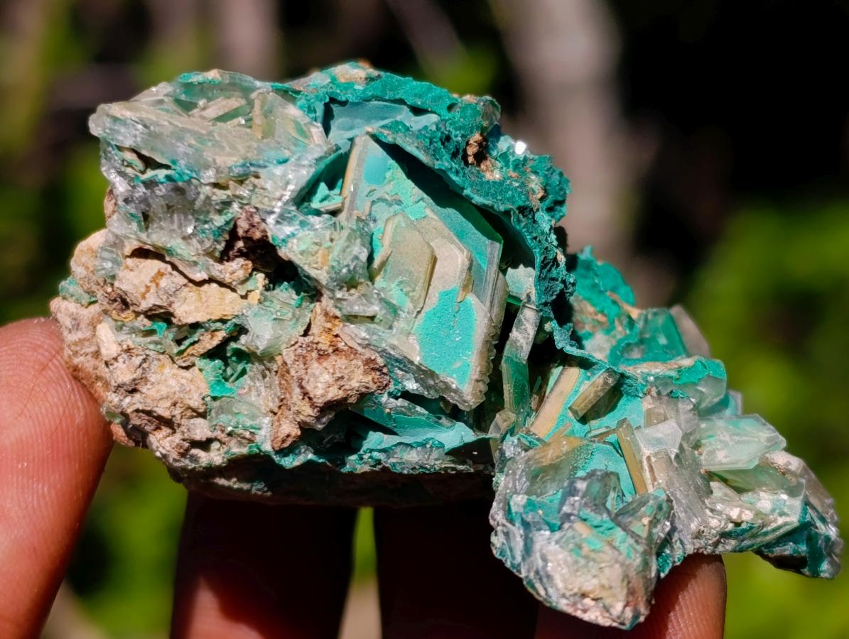 Natural Barite Specimen with Malachite Phantoms x 1 From Shinkolobwe Mine, Congo