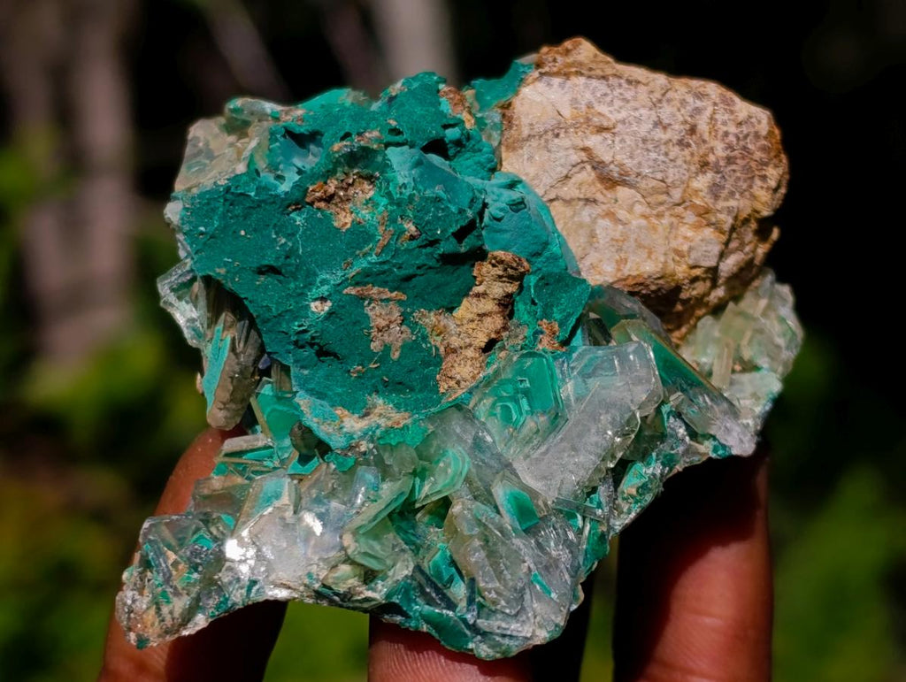 Natural Barite Specimen with Malachite Phantoms x 1 From Shinkolobwe Mine, Congo