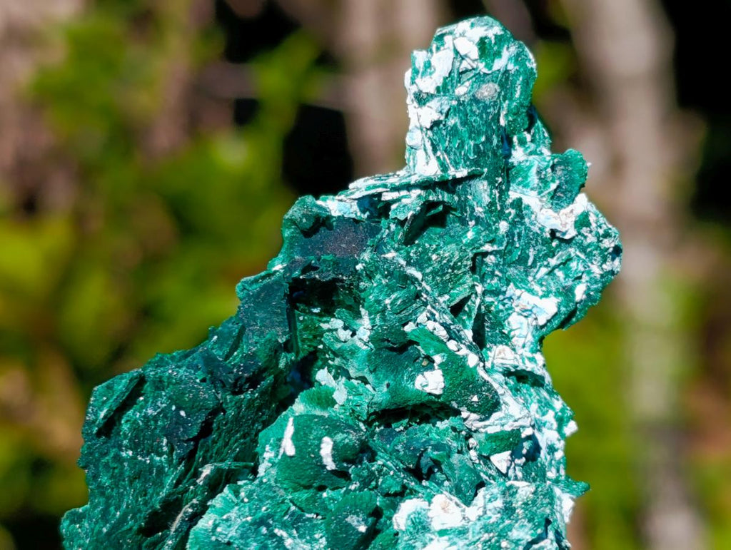 Natural Bladed Malachite after Azurite Pseudomorph Specimen x 1 From Kolwezi, Congo