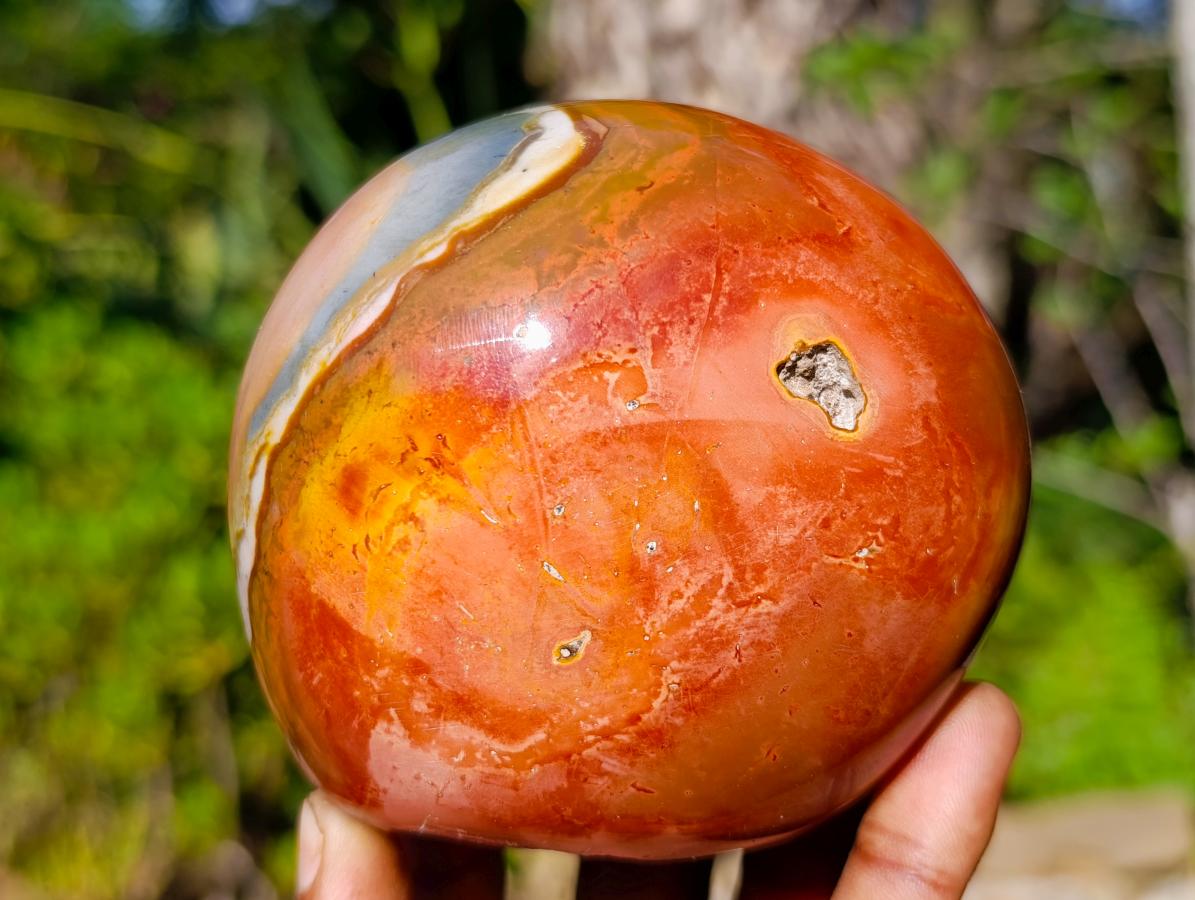 Polished Polychrome Jasper Domed Display Piece x 1 From Madagascar