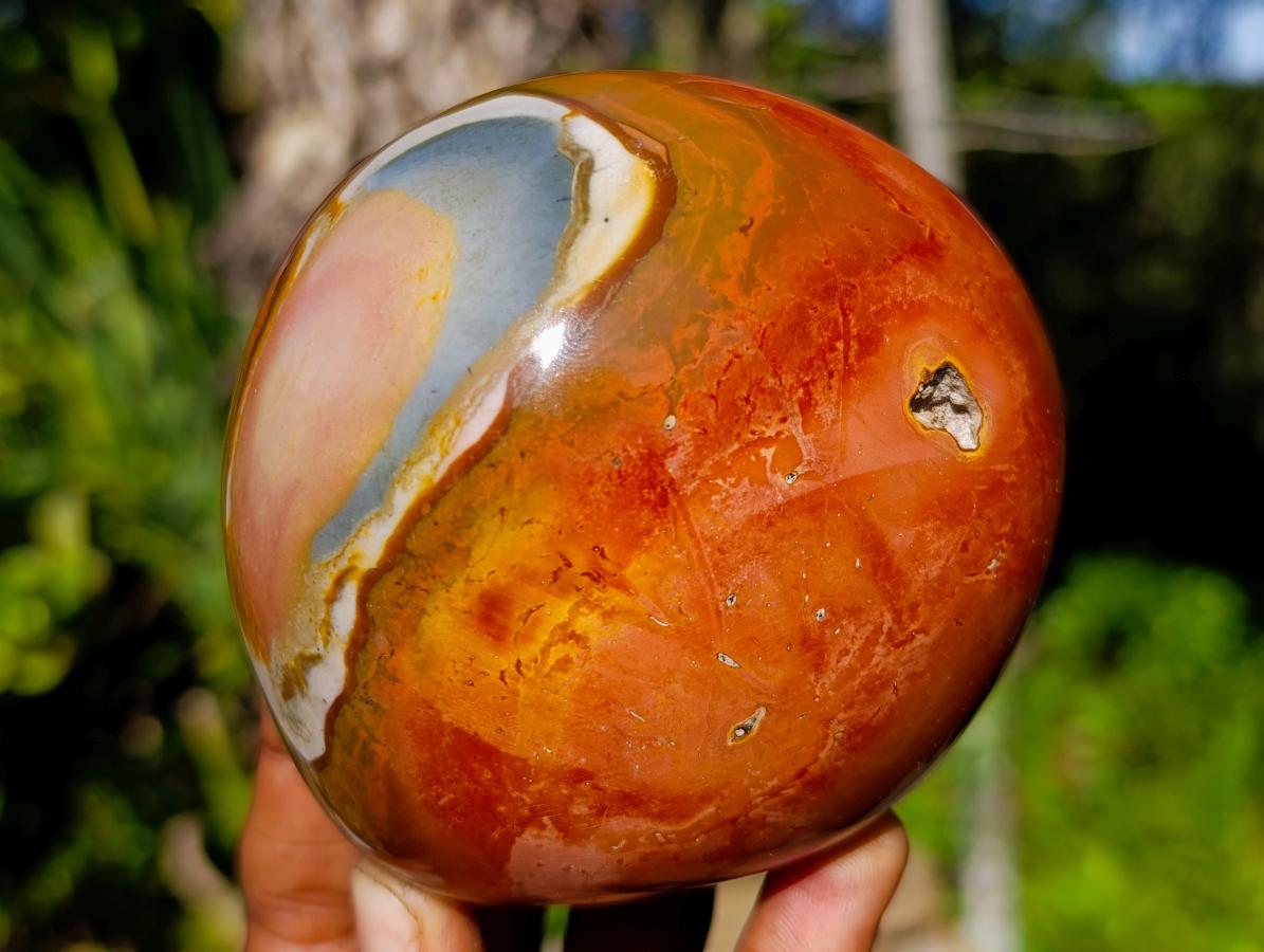 Polished Polychrome Jasper Domed Display Piece x 1 From Madagascar