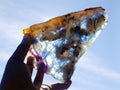 Polished Translucent Watermelon Fluorite Slice x 1 From Uis, Namibia