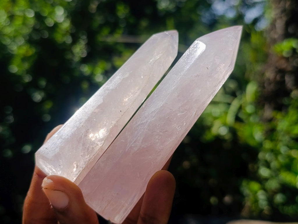 Polished Gemmy Rose Quartz Crystal Wand -Sold Per Piece - From Ambatondrazaka, Madagascar
