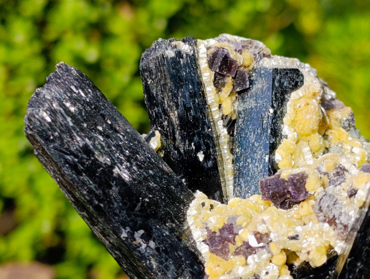 Natural Large Schorl Black Tourmaline Specimen with Associated Minerals x 1 From Erongo, Namibia