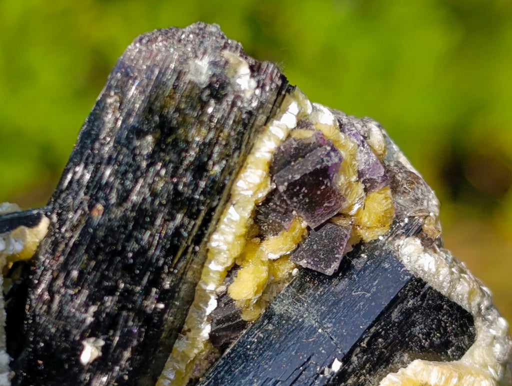 Natural Large Schorl Black Tourmaline Specimen with Associated Minerals x 1 From Erongo, Namibia
