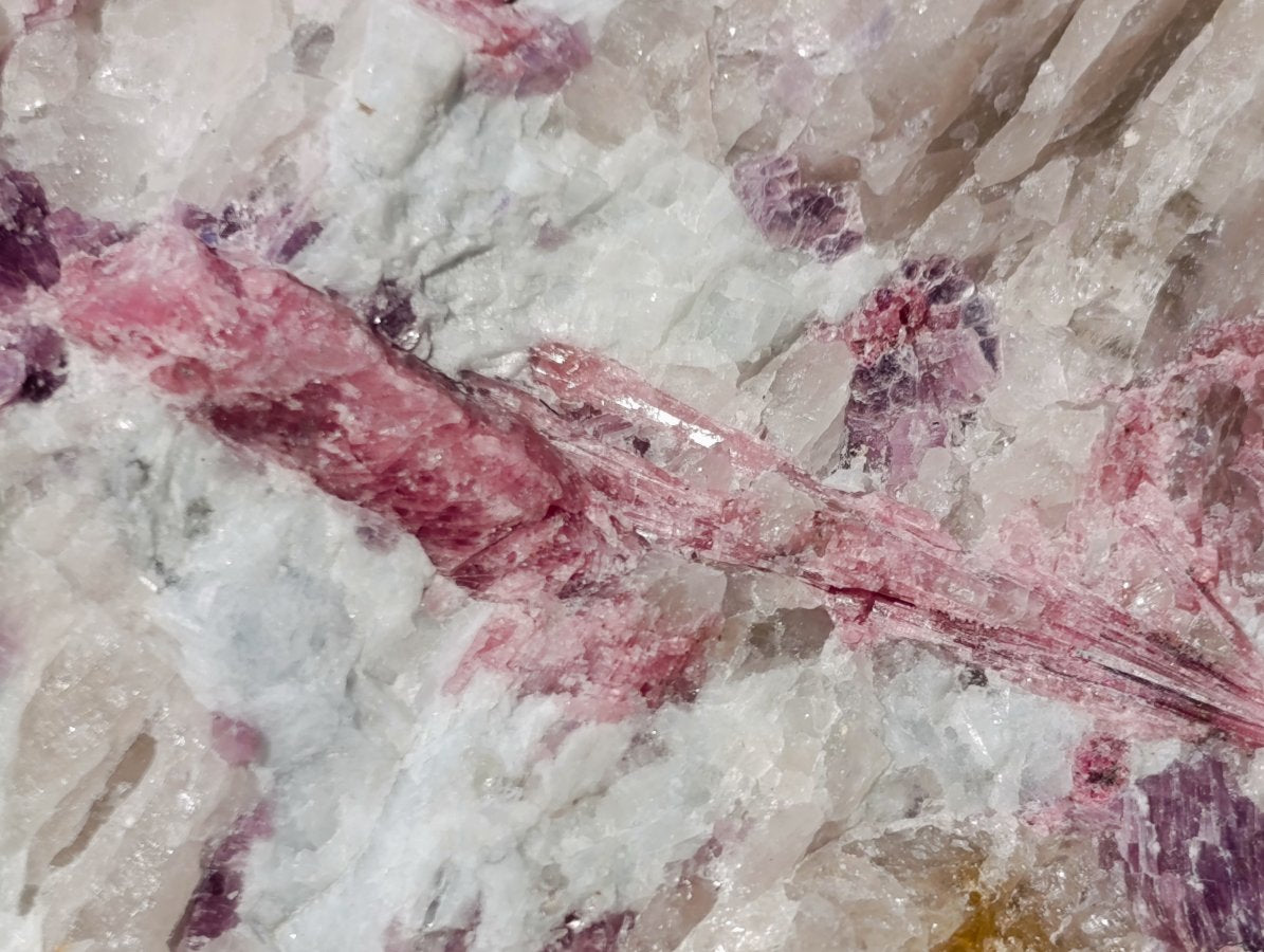 Natural Large Rubellite Pink Tourmaline in Quartz and Mica Schist x 1 From Karibib, Namibia