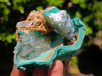 Natural Barite and Malachite Specimen x 1 From Shinkolobwe mine, Congo