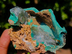 Natural Barite and Malachite Specimen x 1 From Shinkolobwe mine, Congo