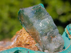 Natural Barite and Malachite Specimen x 1 From Shinkolobwe mine, Congo