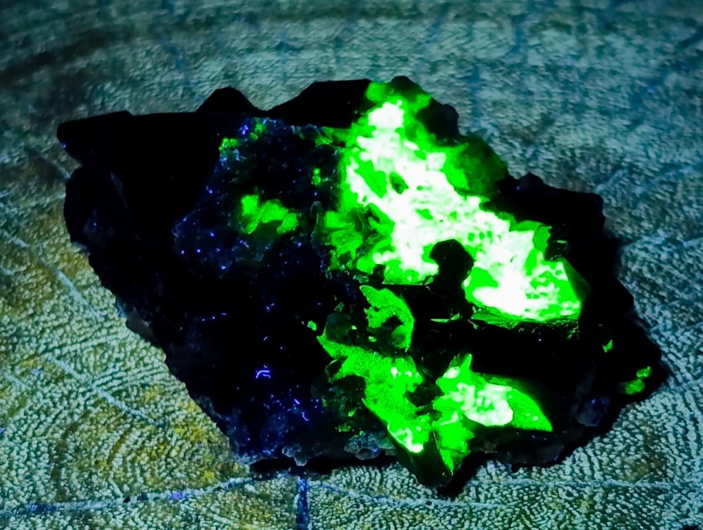 Natural Schorl Black Tourmaline Specimen with Hyalite Opal x 1 From Erongo, Namibia