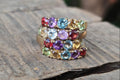 Hand Made 9 Carat Gold Plated Faceted Chakra Ring - Sold Per Item - From Southern Africa