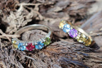 Hand Made 9 Carat Gold Plated Faceted Chakra Ring - Sold Per Item - From Southern Africa