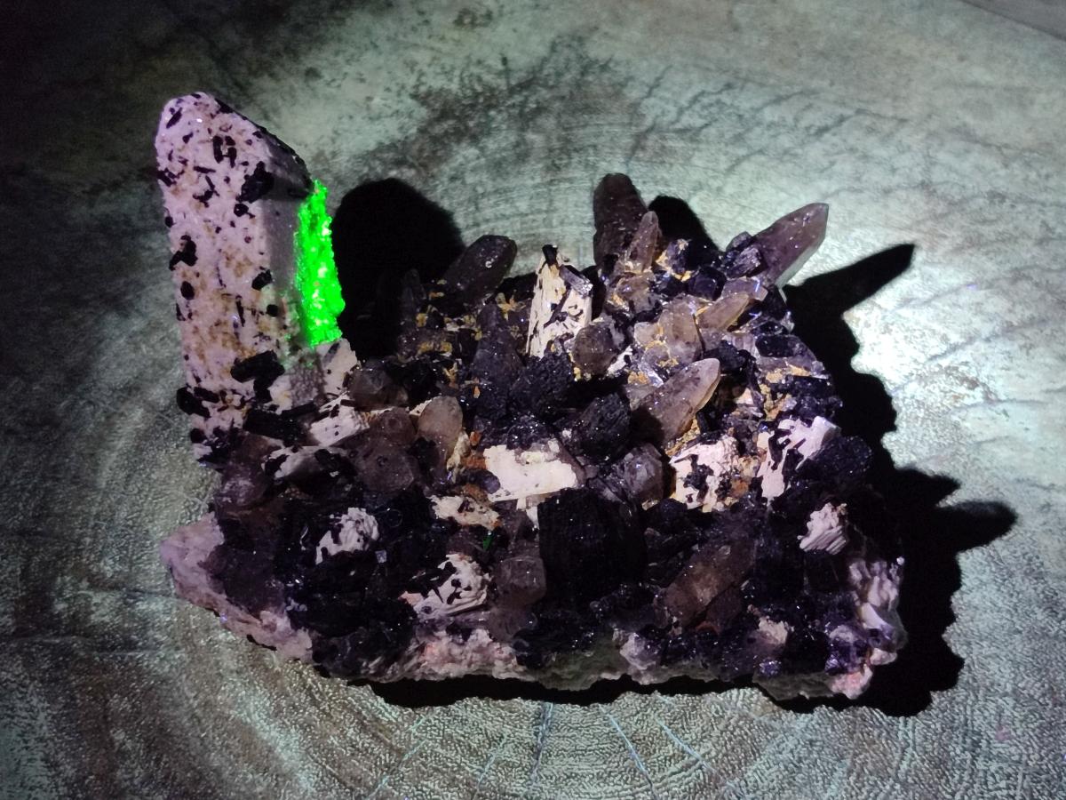 Natural Schorl Black Tourmaline with Associated Minerals Specimen x 1 From Erongo, Namibia