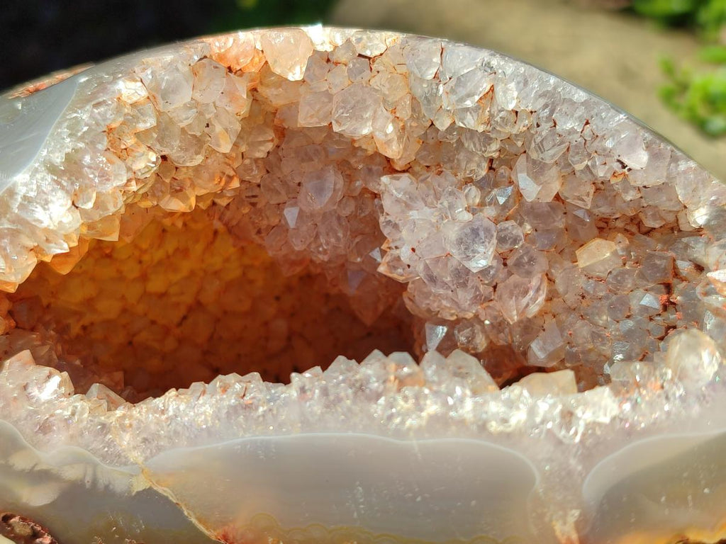 Polished Agate Crystalline Centred Geode x 1 From Maintirano, Madagascar