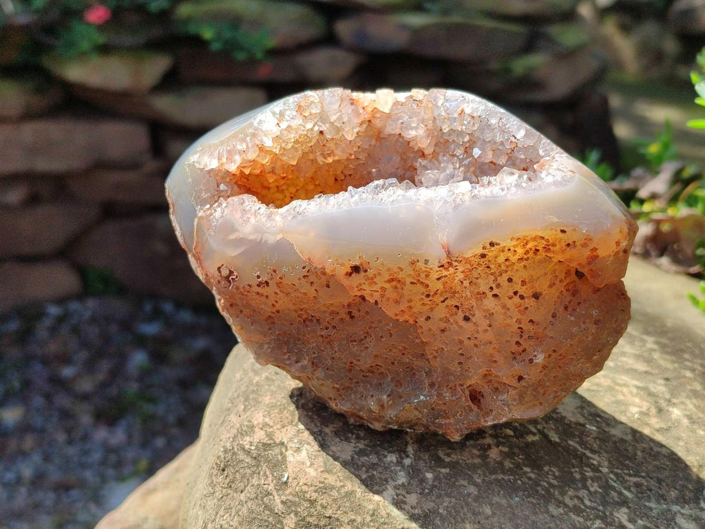 Polished Agate Crystalline Centred Geode x 1 From Maintirano, Madagascar