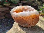 Polished Agate Crystalline Centred Geode x 1 From Maintirano, Madagascar