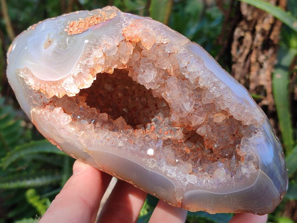 Polished Agate Crystalline Centred Geode x 1 From Maintirano, Madagascar