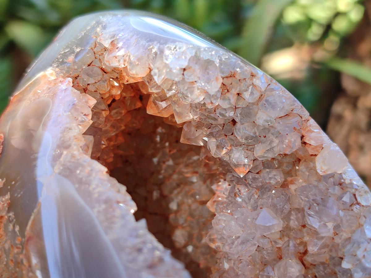 Polished Agate Crystalline Centred Geode x 1 From Maintirano, Madagascar