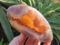 Polished Agate Crystalline Centred Geode x 1 From Maintirano, Madagascar