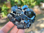 Natural Schorl Black Tourmaline Specimen with Hyalite Opal x 1 From Erongo, Namibia