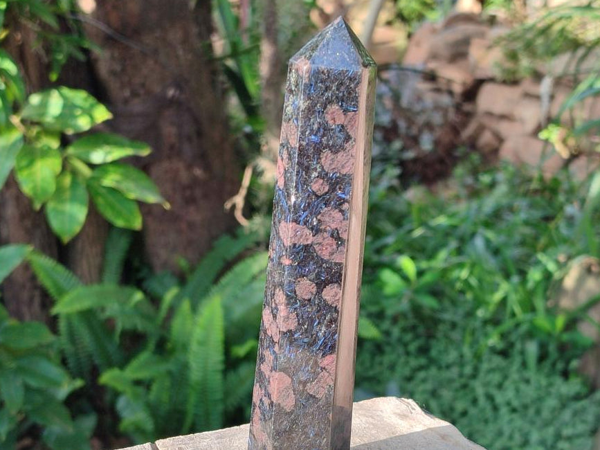 Polished Super Rare Iolite "Water Sapphire" Display Crystal with Sillimanite Spots x 1 From Betroka, Madagascar