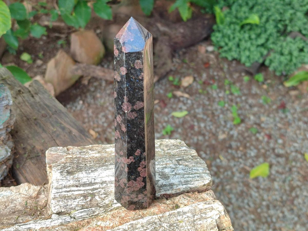 Polished Super Rare Iolite "Water Sapphire" Display Crystal with Sillimanite Spots x 1 From Betroka, Madagascar