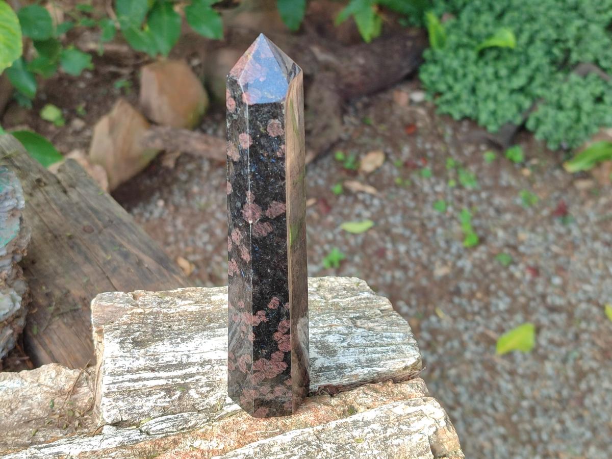 Polished Super Rare Iolite "Water Sapphire" Display Crystal with Sillimanite Spots x 1 From Betroka, Madagascar