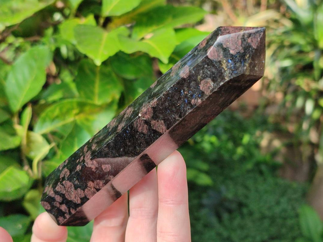 Polished Super Rare Iolite "Water Sapphire" Display Crystal with Sillimanite Spots x 1 From Betroka, Madagascar