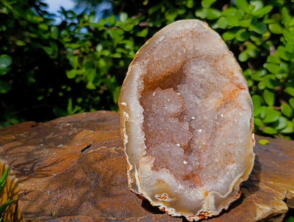 Polished Agate Crystalline Centred Geode x 1 From Maintirano, Madagascar