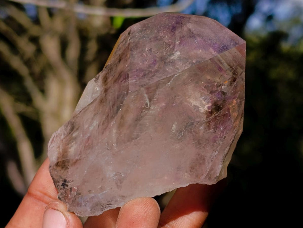 Natural Smokey Amethyst Centre Window Quartz Crystal x 1 From Brandberg, Namibia