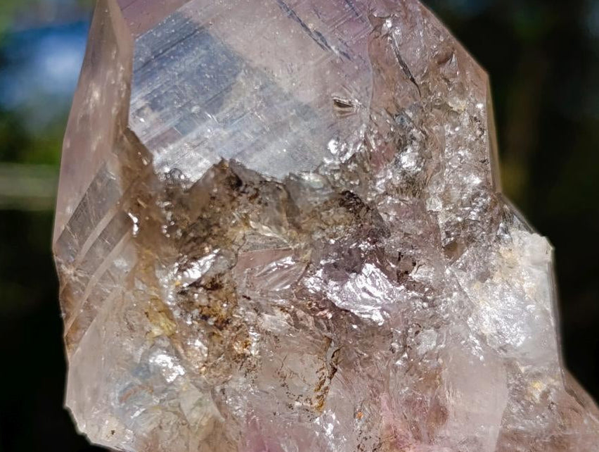 Natural Smokey Amethyst Centre Window Quartz Crystal x 1 From Brandberg, Namibia