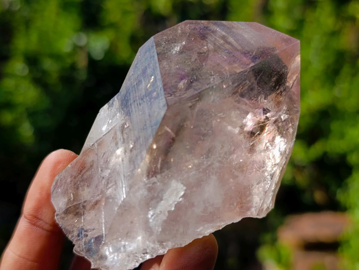 Natural Smokey Amethyst Centre Window Quartz Crystal x 1 From Brandberg, Namibia