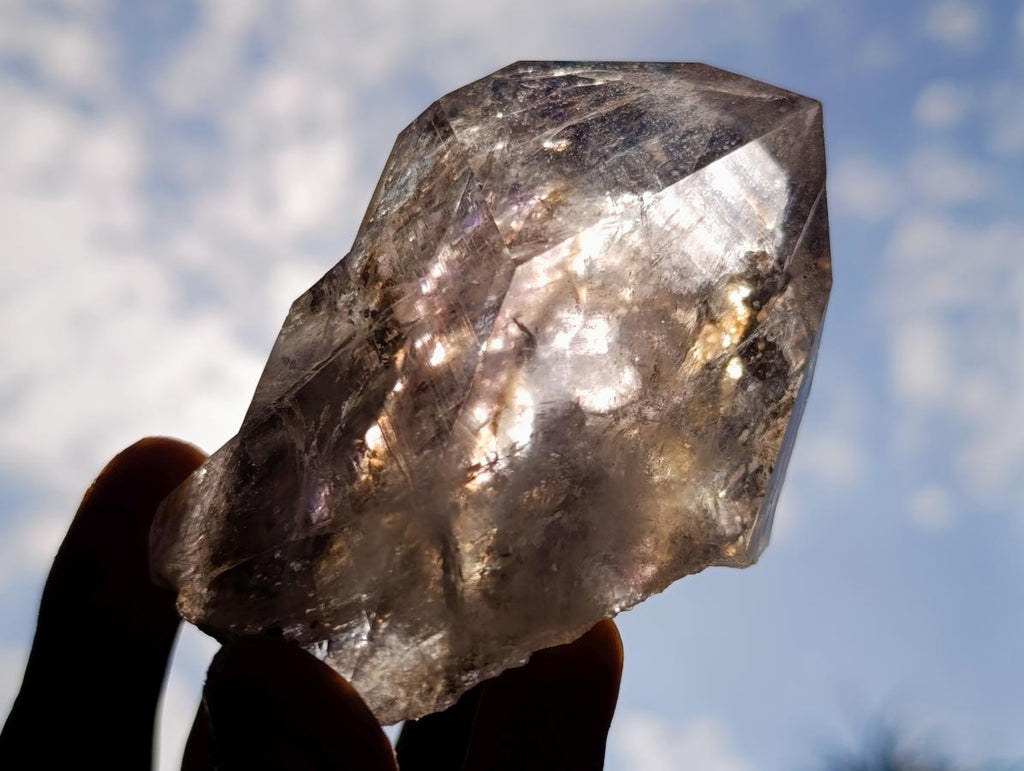 Natural Smokey Amethyst Centre Window Quartz Crystal x 1 From Brandberg, Namibia