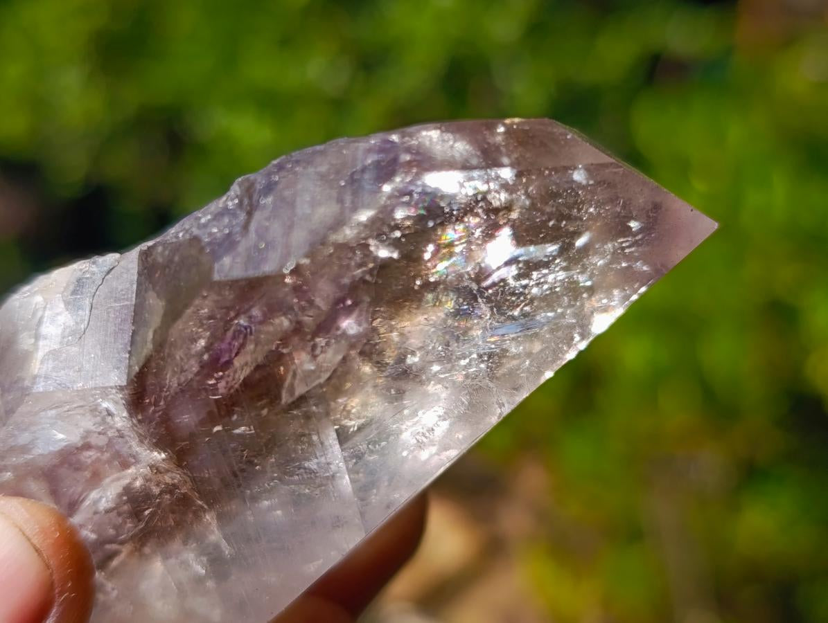 Natural Smokey Amethyst Centre Window Quartz Crystal x 1 From Brandberg, Namibia