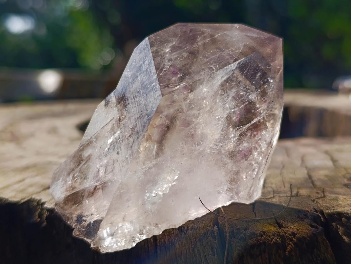 Natural Smokey Amethyst Centre Window Quartz Crystal x 1 From Brandberg, Namibia