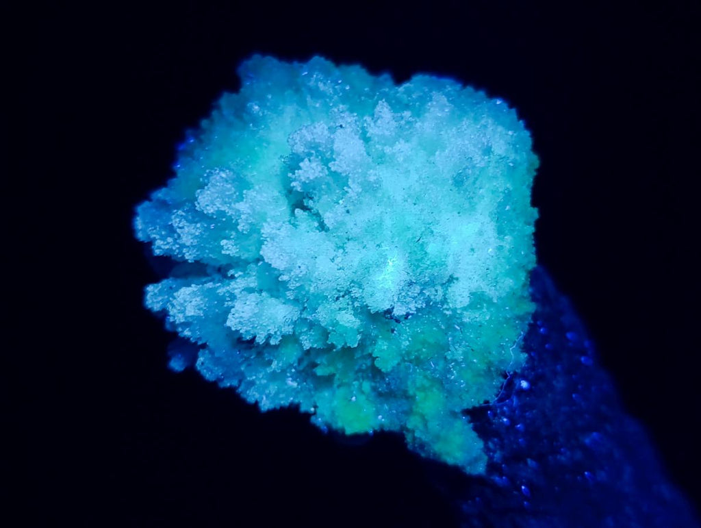 Natural Rare Hyalite Opal on Feldspar with Foitite Specimen x 1 From Erongo Mountain, Namibia