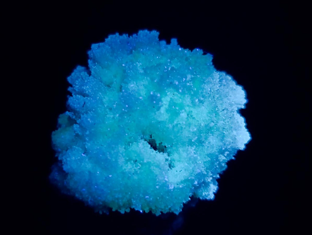 Natural Rare Hyalite Opal on Feldspar with Foitite Specimen x 1 From Erongo Mountain, Namibia