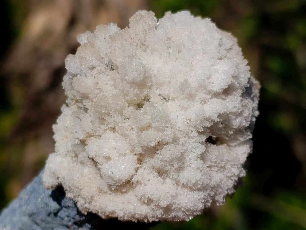 Natural Rare Hyalite Opal on Feldspar with Foitite Specimen x 1 From Erongo Mountain, Namibia